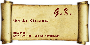 Gonda Kisanna névjegykártya